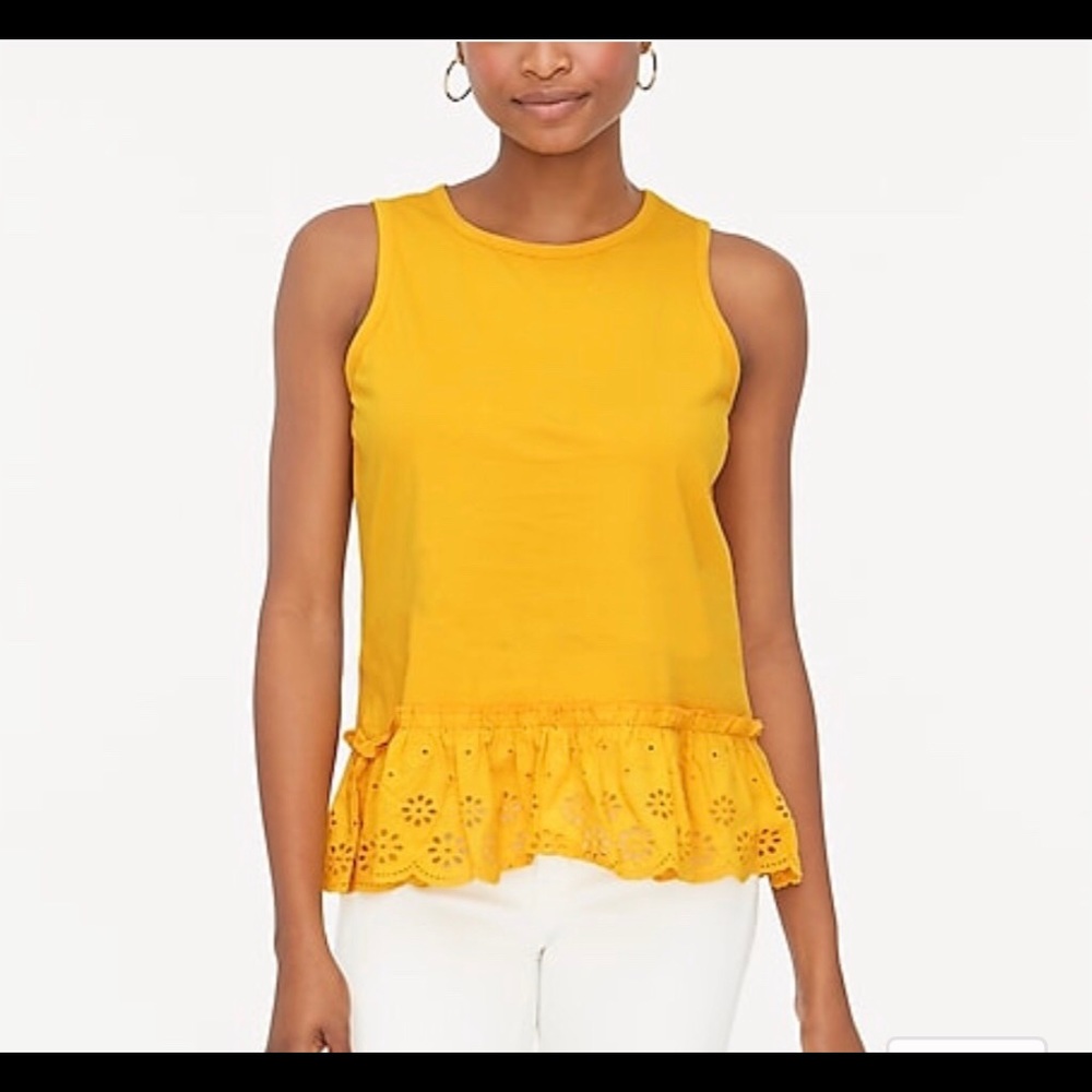 NWT J Crew Eyelet embroidery sleeveless top 🌼